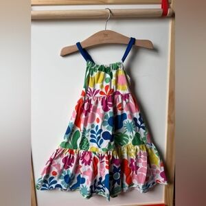 Colorful Floral Tiered Sundress for Girls - Multicolor